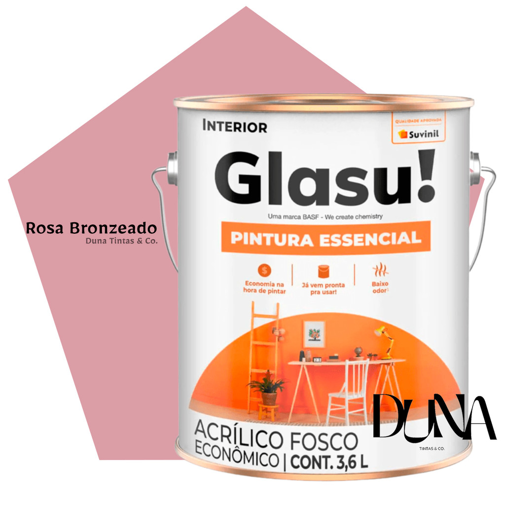Tinta Antimofo Econômica Glasu Rosa Bronzeado 3,6L