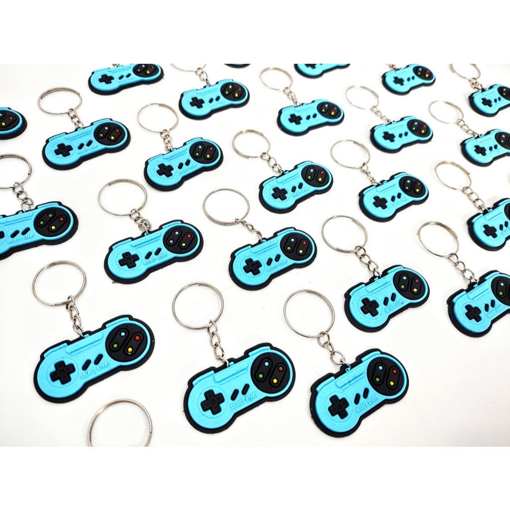 Chaveiro Controle Azul 10un Tema Aniversário Menino Emborrachado Gamer em Oferta na Shopee