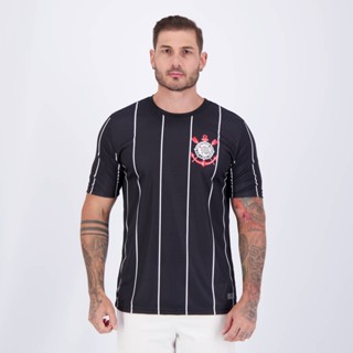 Camisa Corinthians Dry Preta e Branca em Oferta na Shopee