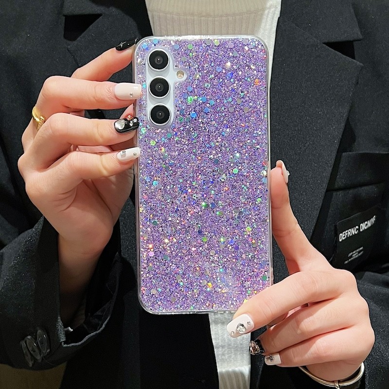 Para Samsung A17 A37 A57 A36 A56 A16 A15 A55 A35 A25 A05s A14 A34 A54 A52 A53 A52s A50 A51 A50s A33 A73 5G Bling Glitter