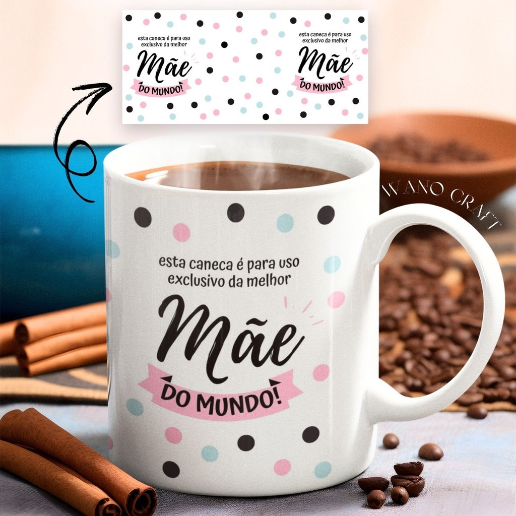 Caneca Exclusiva Melhor Mãe do Mundo Presente Aniversário Dia Mães Personalizada Mamãe Familia Mama em Oferta na Shopee