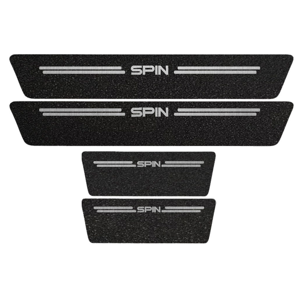 Kit Soleira Protetora Porta Premium Aço Escovado PVC - Spin