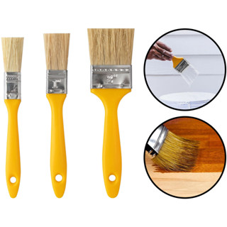 Conjunto Pincel Para Pintura Artesanato Cabo Plástico Trincha Cerdas Naturais 3 Unidades Hutz em Oferta na Shopee