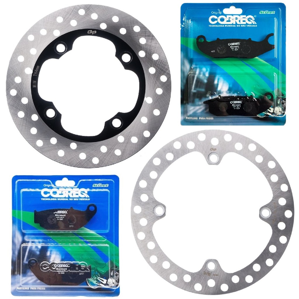 Kit Discos de Freio Xre 300 Sahara Abs 2024-2026 + Pastilhas Cobreq em Oferta na Shopee