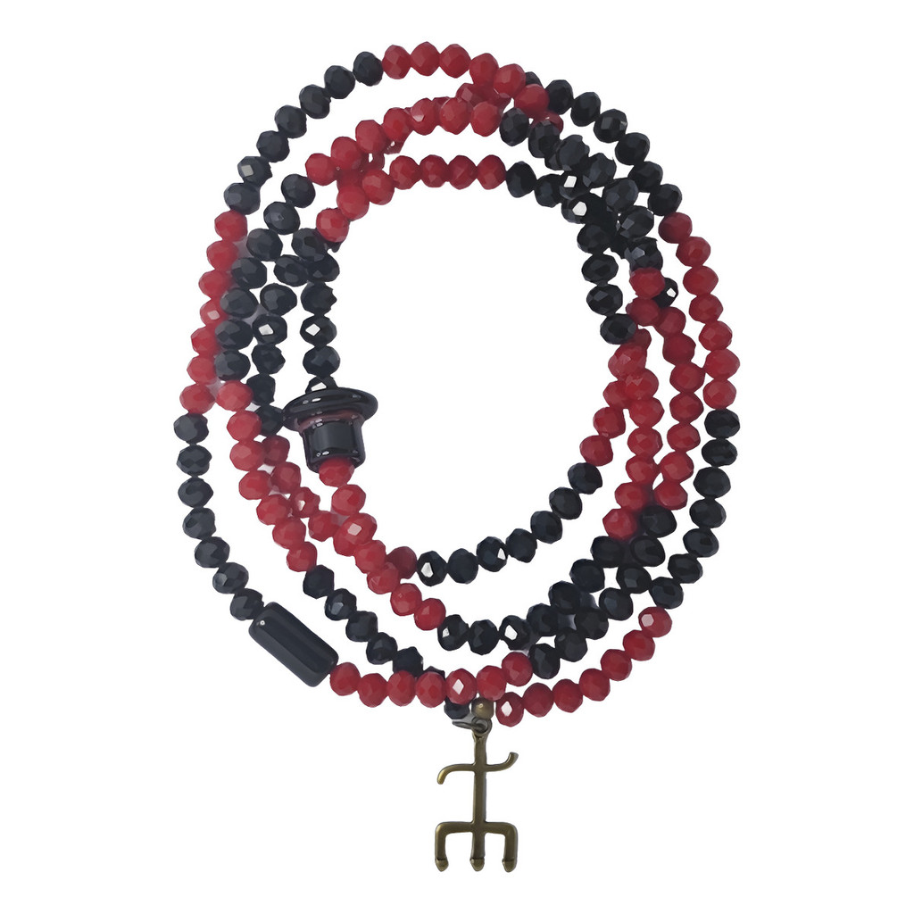 Guia Exu Marabô Com Pingente Cristal De Vidro/murano em Oferta na Shopee