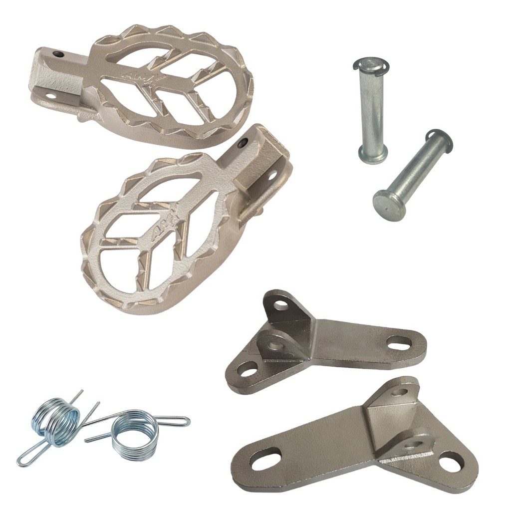 Suporte Elevado Pedaleira Mola E Pino Inox Com Mola Amx CRF 250