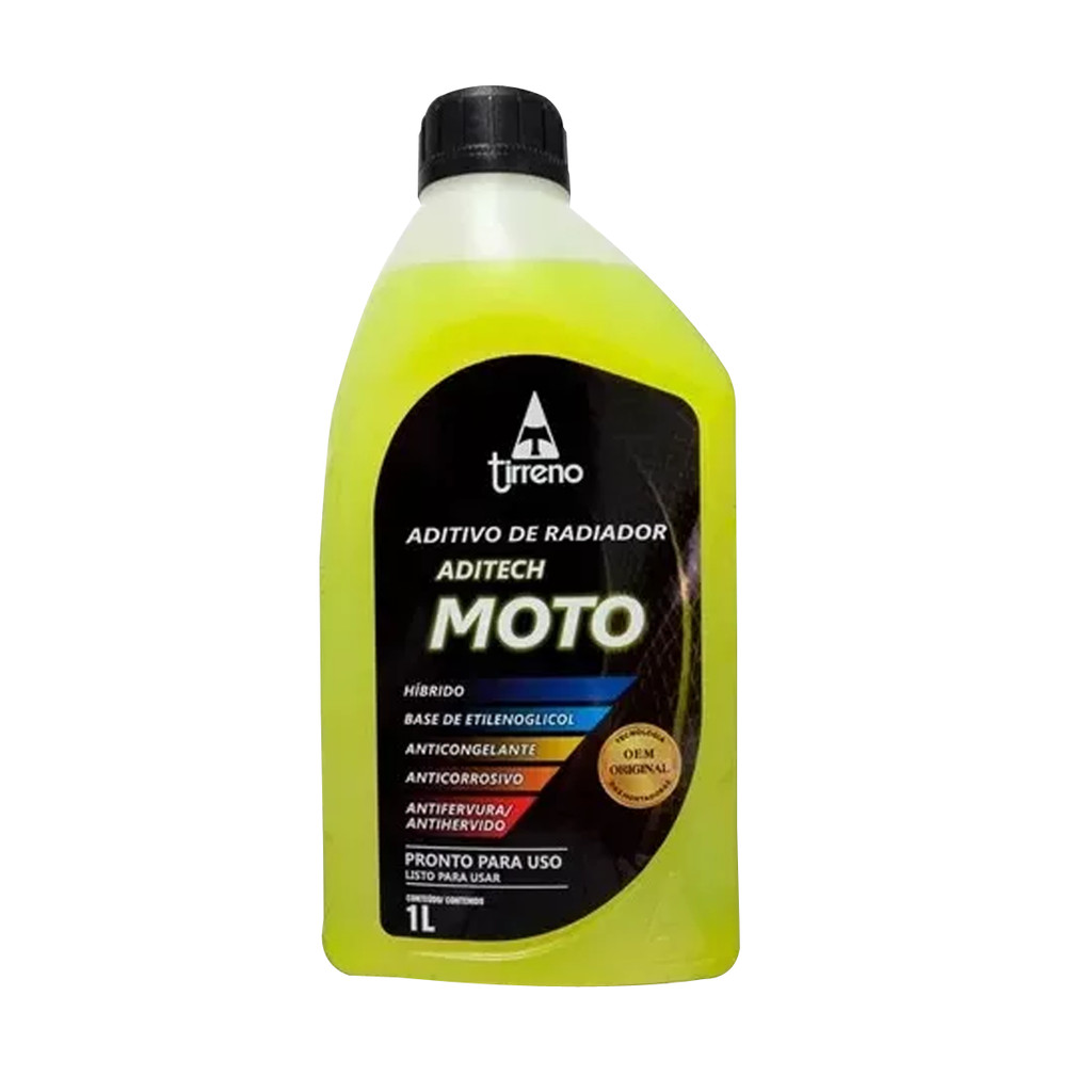 ADITIVO RADIADOR DE MOTO PRONTO USO AMARELO 1L TIRRENO ADITIVOMOTO em Oferta na Shopee