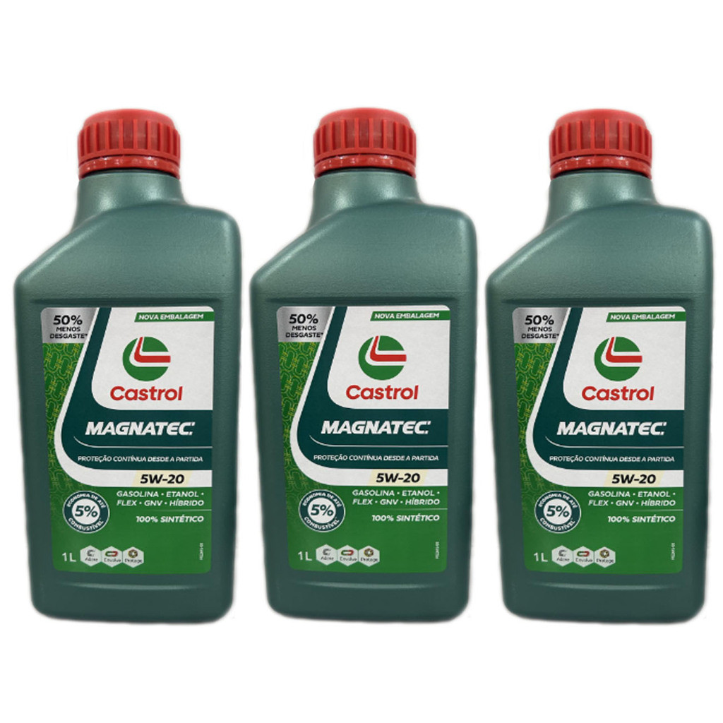 Kit de Óleo Hb20 S 2018 1.0 Castrol Magnatec 5w20 E Stop Start