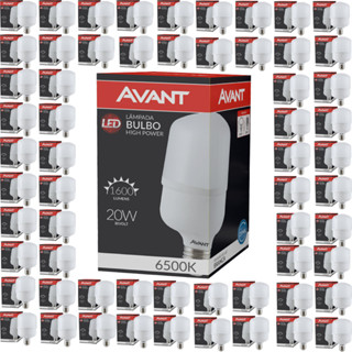 Kit 60 Lâmpada Bulbo Led 20W Luz Branco Frio 65000K Bivolt 127v 220v Soquete E27 Avant em Oferta na Shopee