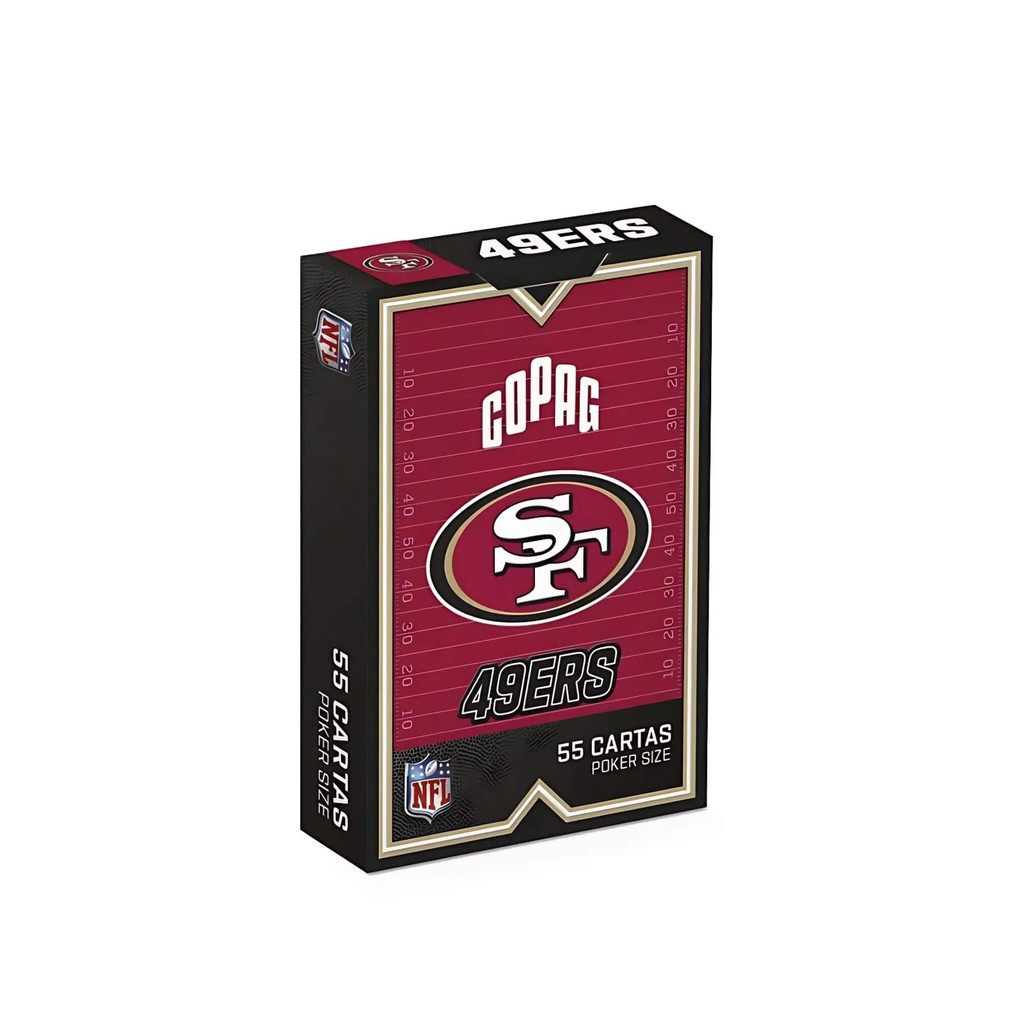 Jogo de Cartas Baralho NFL San Francisco 49ERS 55 Cartas Copag - 34589 em Oferta na Shopee