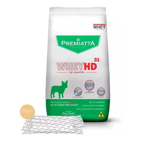 Ração Premiatta Whey Hd 31 Cães Adulto Raça Pequena Saco 3kg