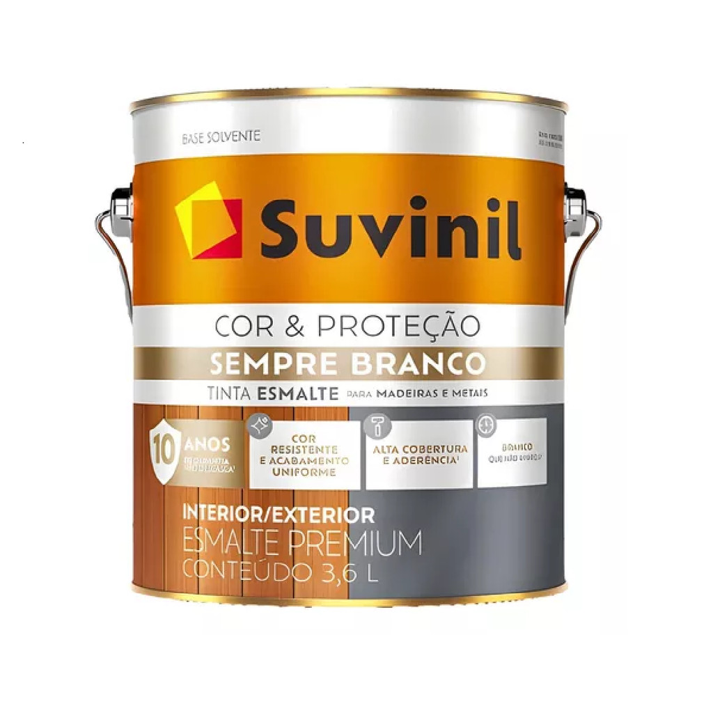 ESMALTE SUVINIL SEMPRE BRANCO 3,6L em Oferta na Shopee