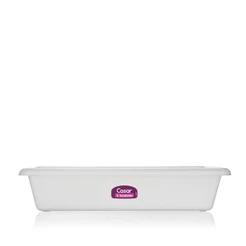 Travessa Retangular Plástica Média Branca 7L Sanremo