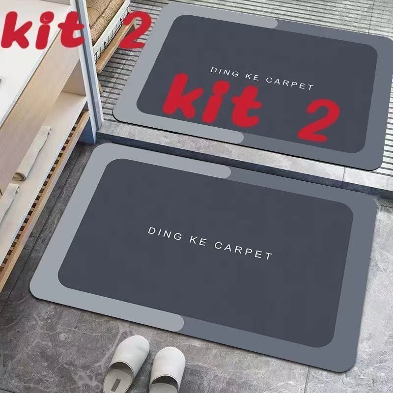 kit 2 Tapete para Banheiro de Secagem Rápida e Super Absorvente - Ideal para Chuveiro, Coz...