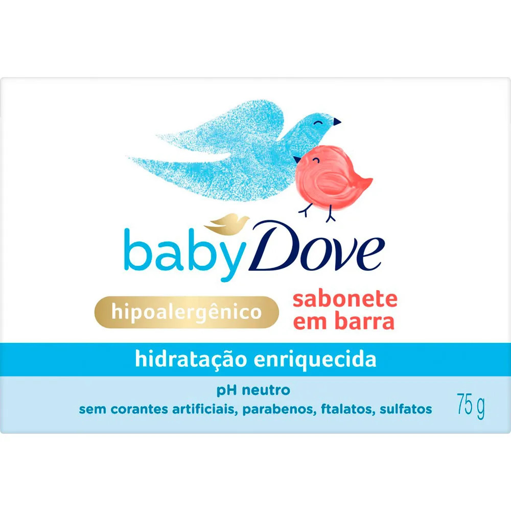 Kit C/ 2 Sabonete Em Barra Baby Dove Hidratacao Enriquecida 75g