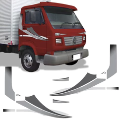 Faixas Caminhão Volkswagen 2001/ 9-150 13-180 Adesivo Cinza