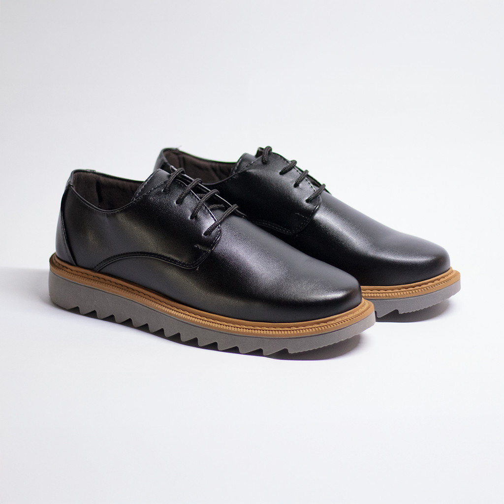 Sapato Casual Derby Solado Cinza Tratorado Comfort DuPrado