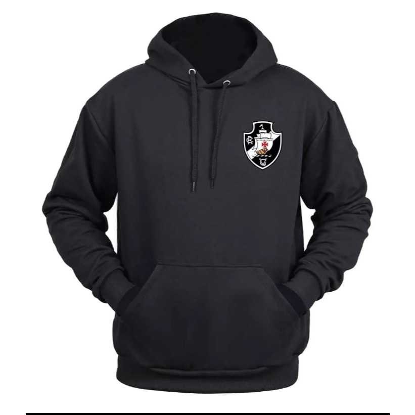 Blusa Moletom Canguru Casaco Time De Futebol Vasco Da Gama