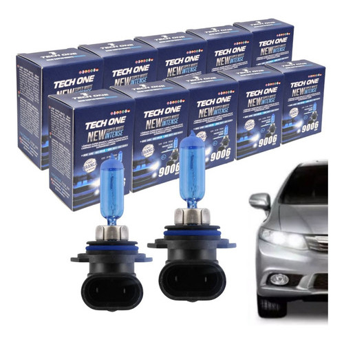 Kit 10 Lâmpadas Super Branca Hb4 8500k 12v 51w Techone