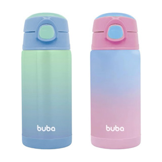 Garrafa Térmica Infantil Degradê Inox Parede Dupla Com Canudo Original Buba em Oferta na Shopee