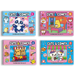 Combo Cute & Comfy Super Extra Completo 02 - Kit com 4 Livros - Capa Dura Holográfica