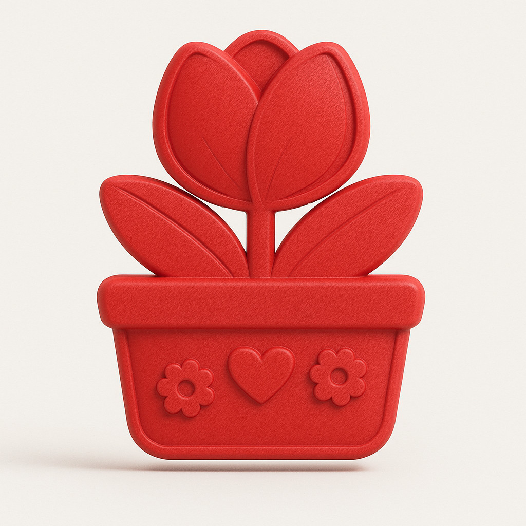 Cortador De Biscoito Com Forma de LINDO TULIPA EM VASO