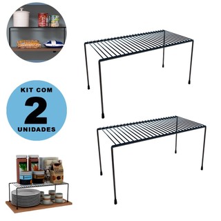 Kit 2 Peças Organizadores de Armário Cozinha Médio 32cm Promoção