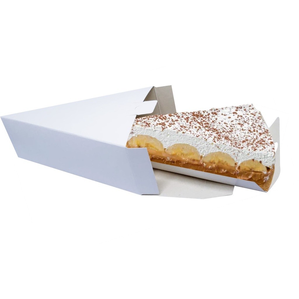 100 Peças -  Embalagens delivery banoffe / tortas - Linha Branca em Oferta na Shopee