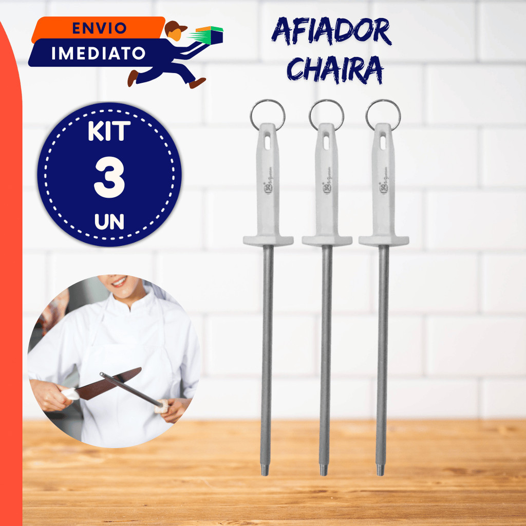 Kit 1, 2 ou 3 Un Afiador Amolador Profissional 10 polegadas Amolador Grande  Açougueiro Churrascaria Cozinha
