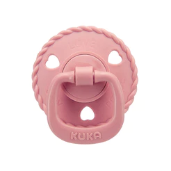 Chupeta Kuka Classic Bico Redondo Corações Tamanho 2 Rosa