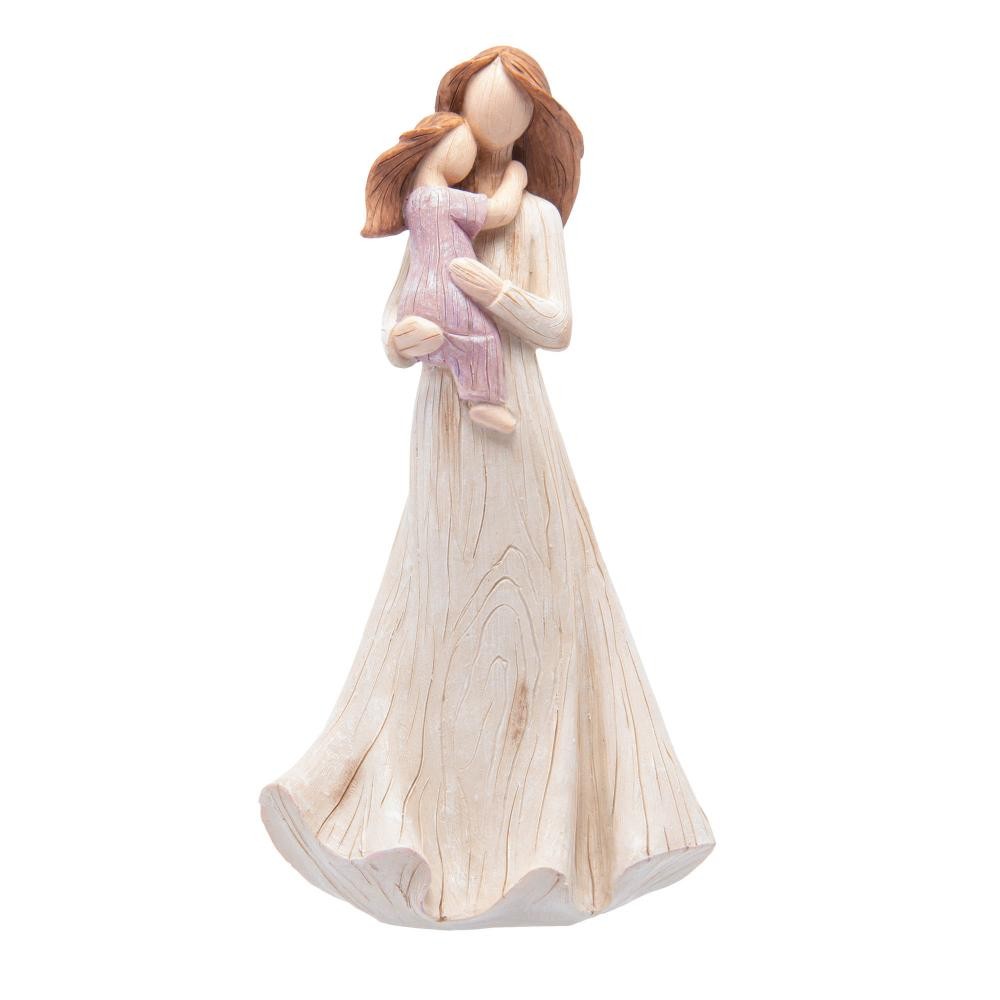 Figura Decorativa Wolff Mãe e Filha de Resina 13cm x 10cm x - Home & Living
