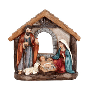 Sagrada Família Presépio de Natal Imagem Nascimento Jesus 16cm Decoracao Natalina Premium em Oferta na Shopee