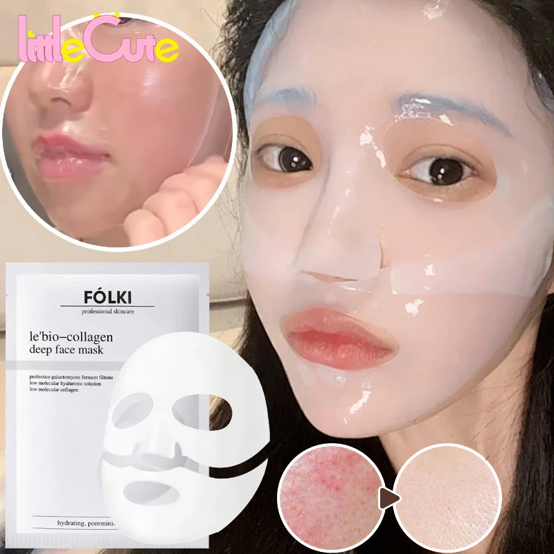Máscara Facial De Bio Colágeno-Produtos Para Cuidados Com A Pele-De Folha Dividida Gel Lifting De Spa Solúvel Durante No
