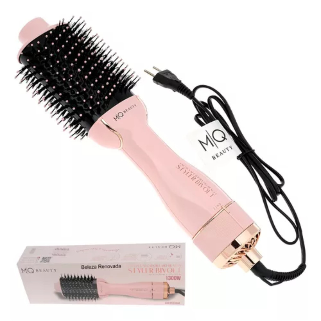 Escova Secadora Mq Beauty Styler Bivolt 1300w Cor Rosa
