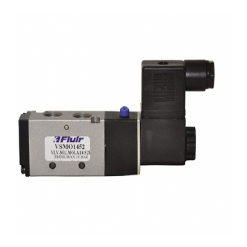 Válvula Solenoide/mola 3/2 Vias Rosca 1/4, Pneumática Fluir