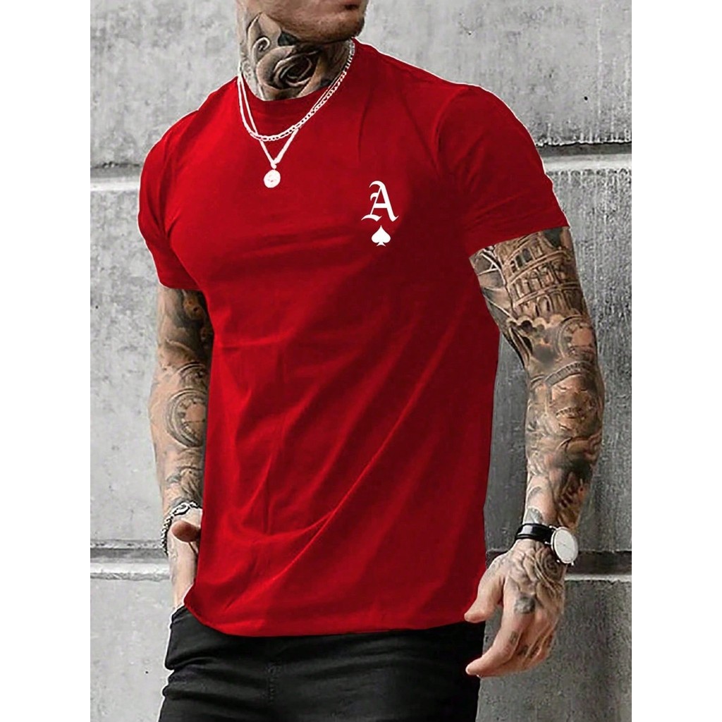 Camiseta Masculina 100% Algodão 30.1 Estampa Carta Baralho Manilha Ais Espada Blusa Lançamento Promoção