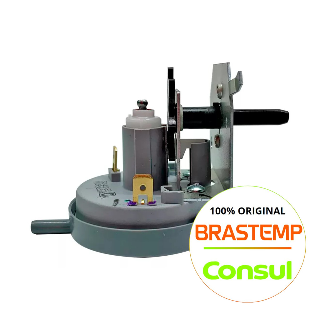 PRESSOSTATO MECÂNICO 4 NÍVEIS (BIVOLT) MÁQUINA DE LAVAR CONSUL - CWB08 - CWB09 - CWC08 (DEMAIS MODELOS NA DESCRIÇÃO)