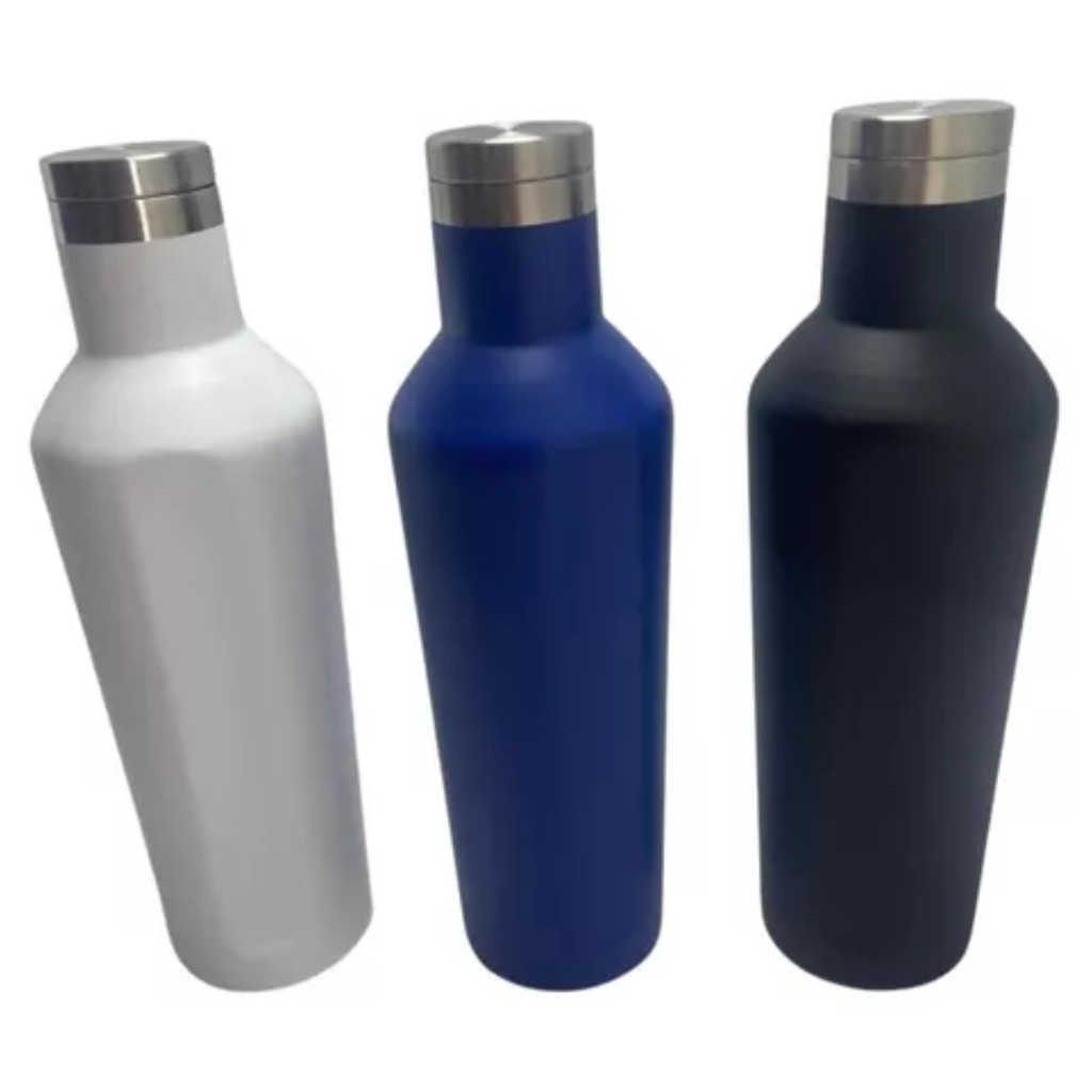 Garrafa Termica Aço inox Parede Dupla 520ml Academia Home Office Esporte Trilhas Lazer