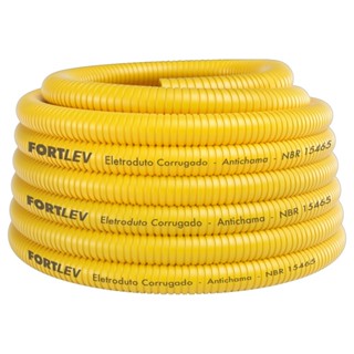 Conduíte Amarelo 25mm 50 metros Fortlev em Oferta na Shopee