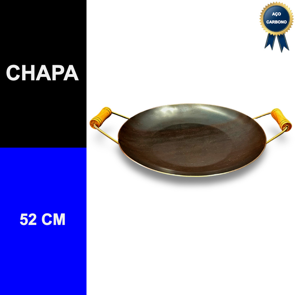 Disco de Arado Tacho Chapa Arredondada Aço com Cabo - 52cm