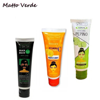 Kit 3 Máscaras Faciais Com Efeitos Diferentes Matto Verde em Oferta na Shopee