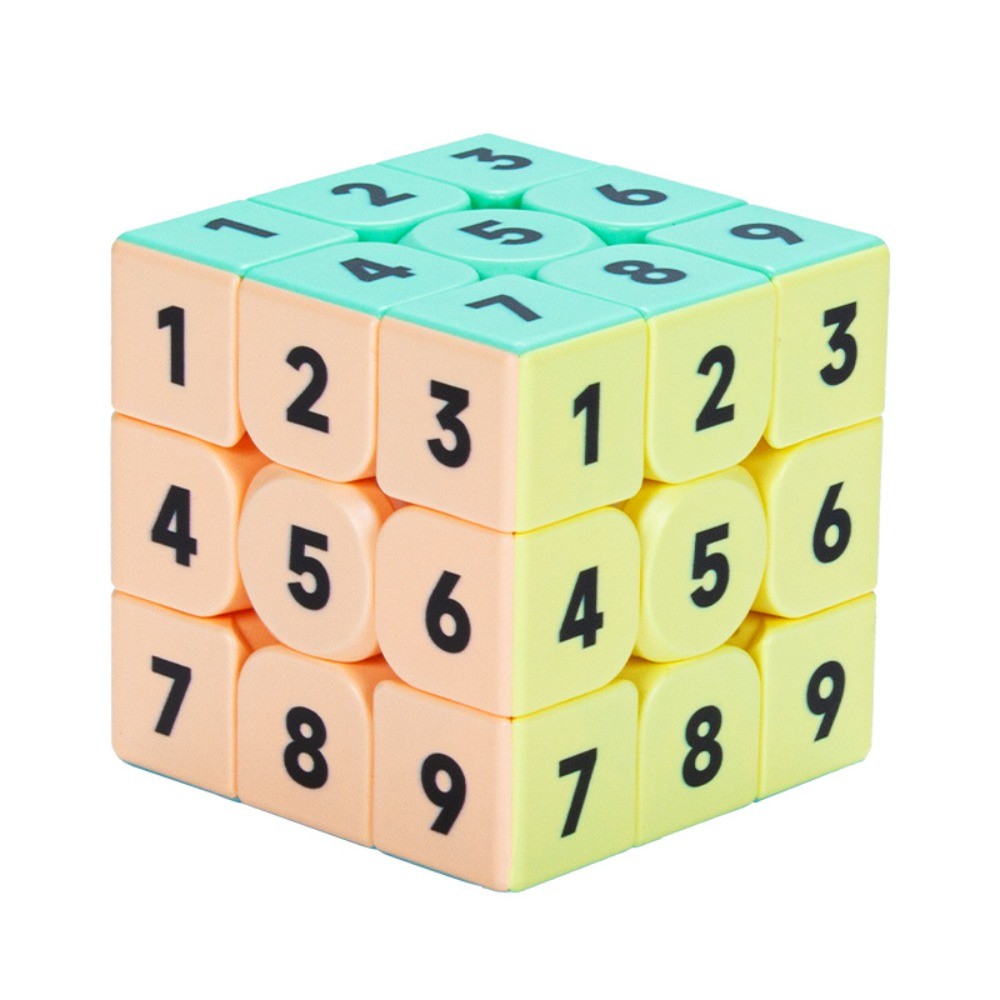 Cubo Mágico 3x3 Sudoku Cor de Macarono Stickerless