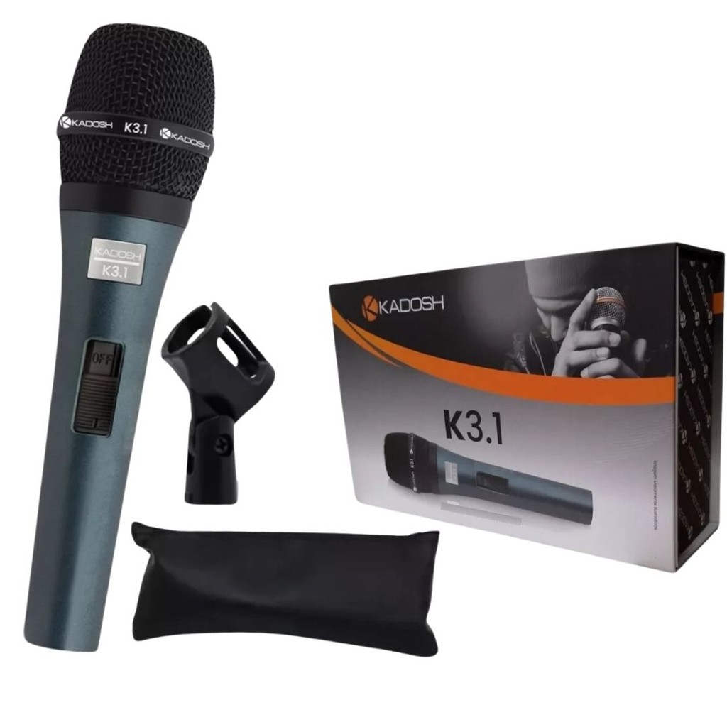 Microfone Vocal Dinâmico Com Fio K-3.1 - Kadosh