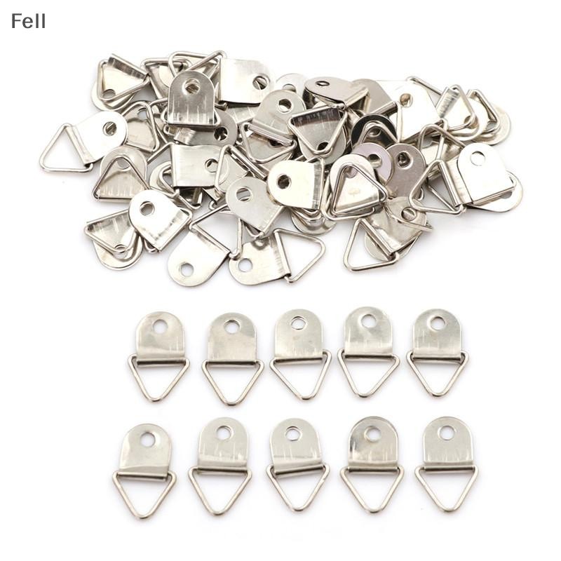 [Fel] 50 Peças Cabides De Espelho Triangular Prateado Alça Anel D Ganchos Para Porta-Retratos Venda Quente