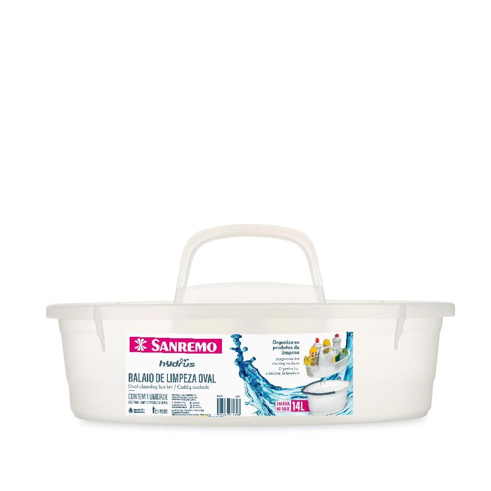 Balaio de Limpeza Oval Plástico Transparente Hydrus Sanremo - Home & Living