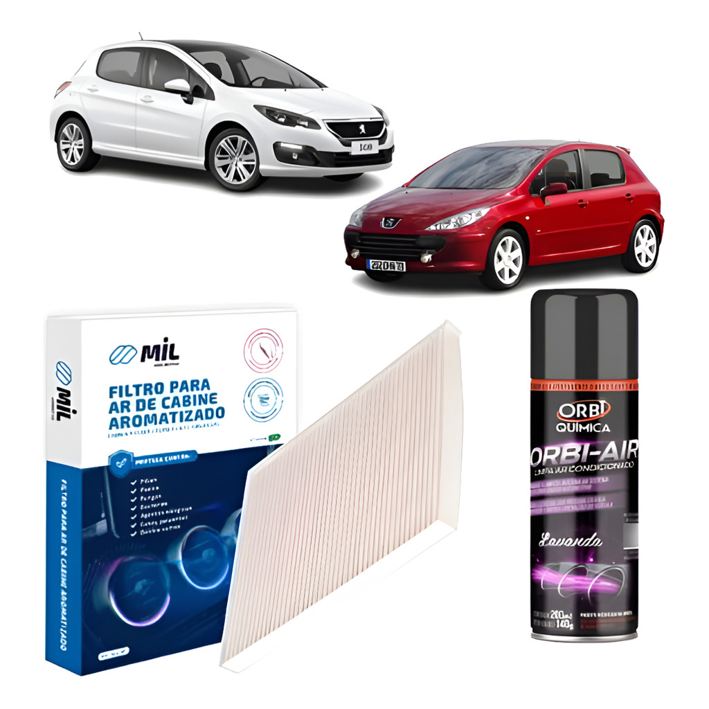 Kit Filtro Ar + Higienizador Peugeot 307 /308 / 408/ 508 - Spare Parts and Accessories for Vehicles
