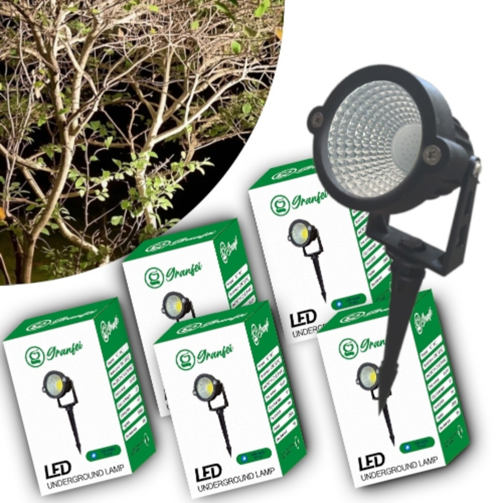 Kits 10-20 Luminária Espeto Jardim Cob Led 9W à Prova D'água Underground Diversas Cores SOU