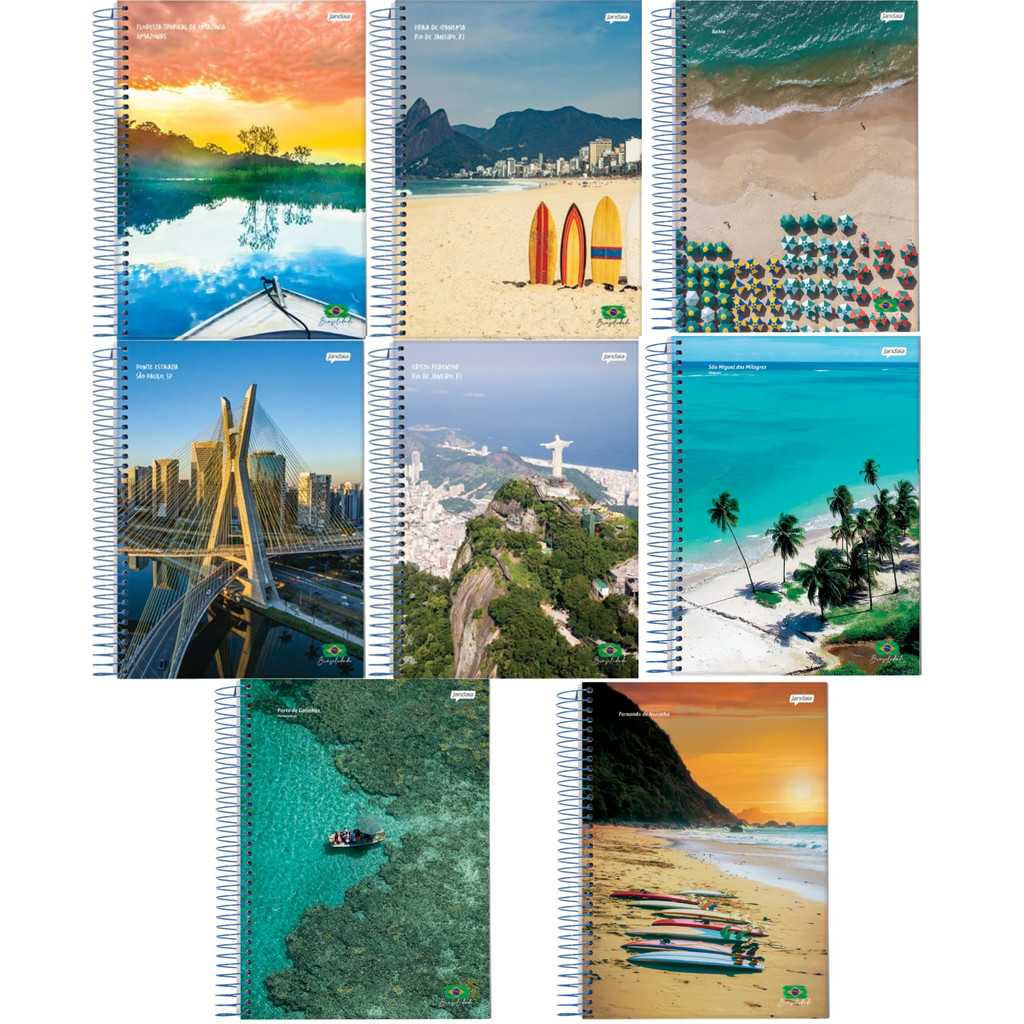 Caderno Universitário 1 Matéria Capa Dura 96F Brasilidade em Oferta na Shopee
