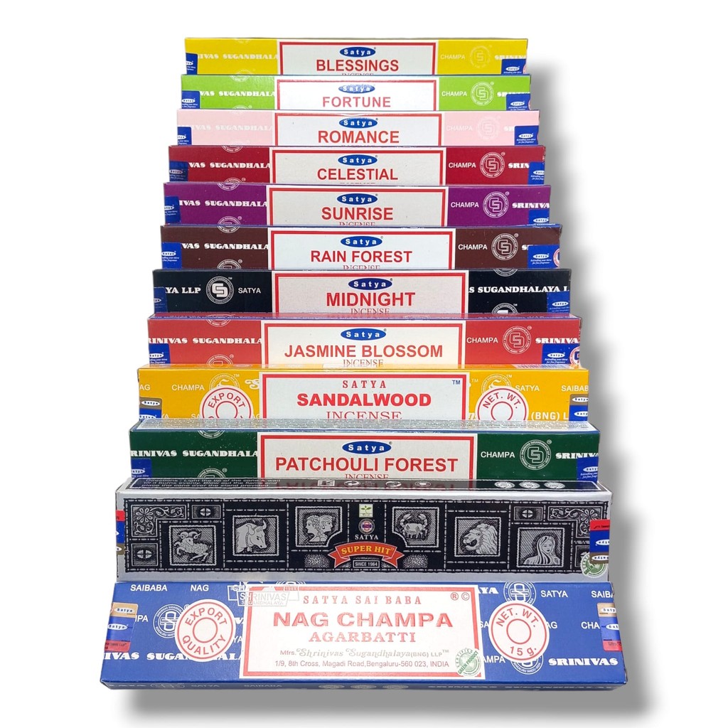 Incenso Indiano Satya Massala - Escolha seu aroma em Oferta na Shopee