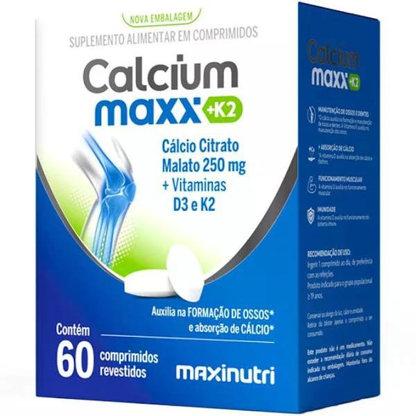 Calcium Maxx K2 250mg 60 Comprimidos - Maxinutri